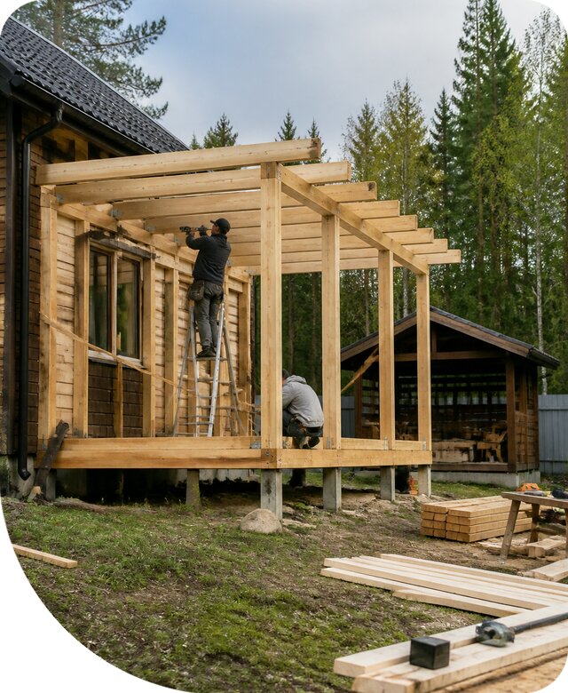 Строительство пристроек и построек на участке в Ишимбае